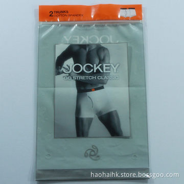 Zip Lock Underwear Plastic Package Bag, Customized Designs and Logos are Welcome